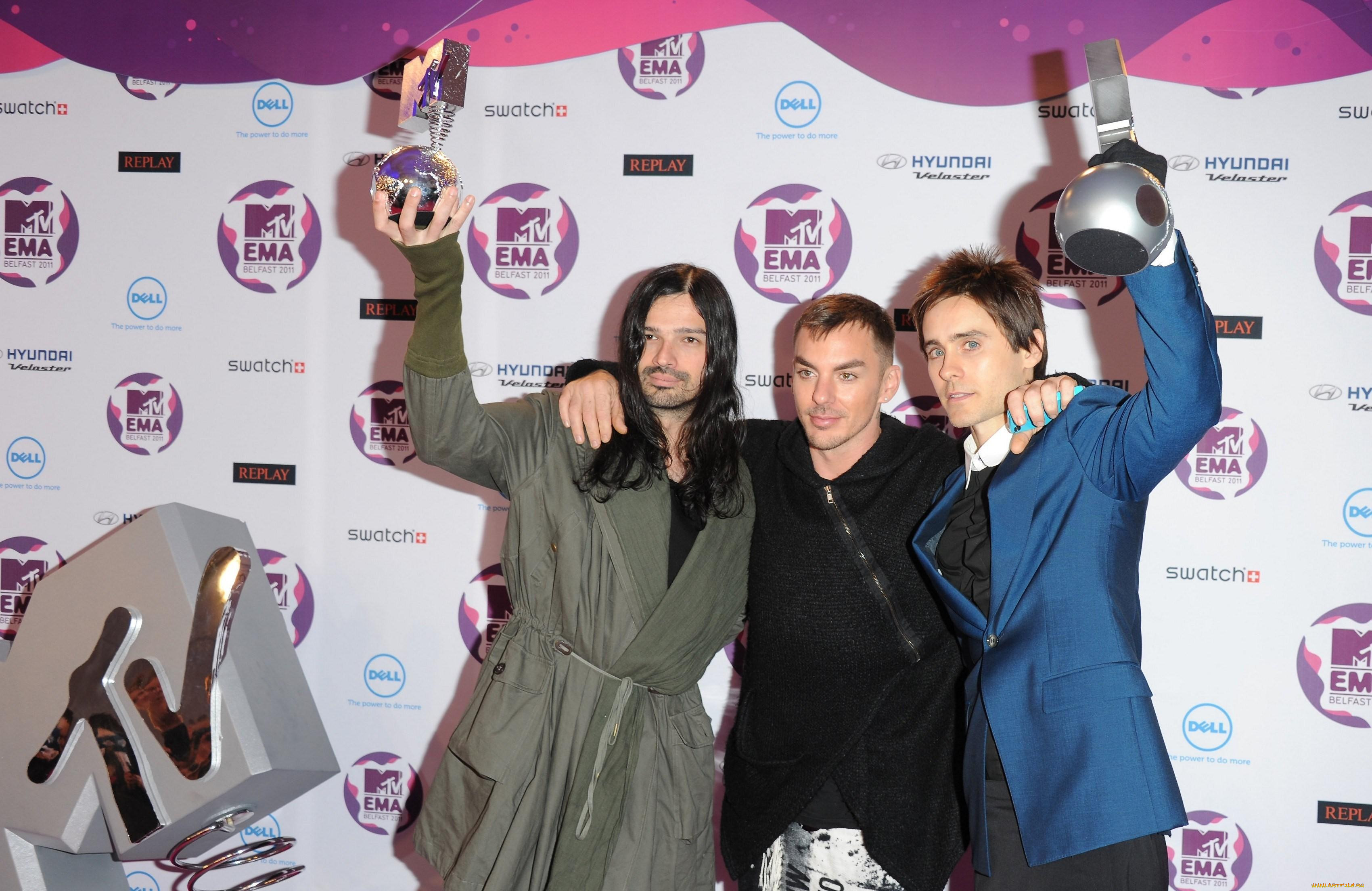 , 30, seconds, to, mars, , ema, , , tomo, milichevic, jared, leto, shannon, mtv